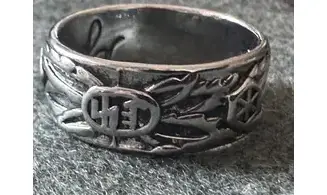 Ring Totenkopf silver 9.5 mm V2