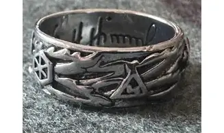 Ring Totenkopf silver 9.5 mm V2