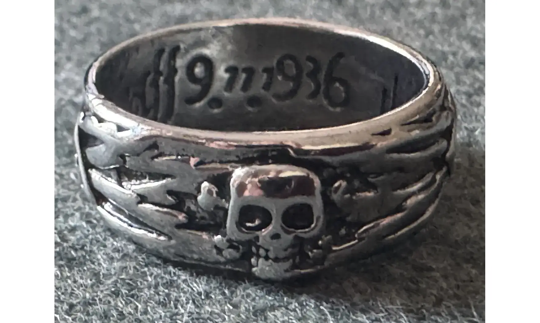 Ring Totenkopf silver 9.5 mm V2