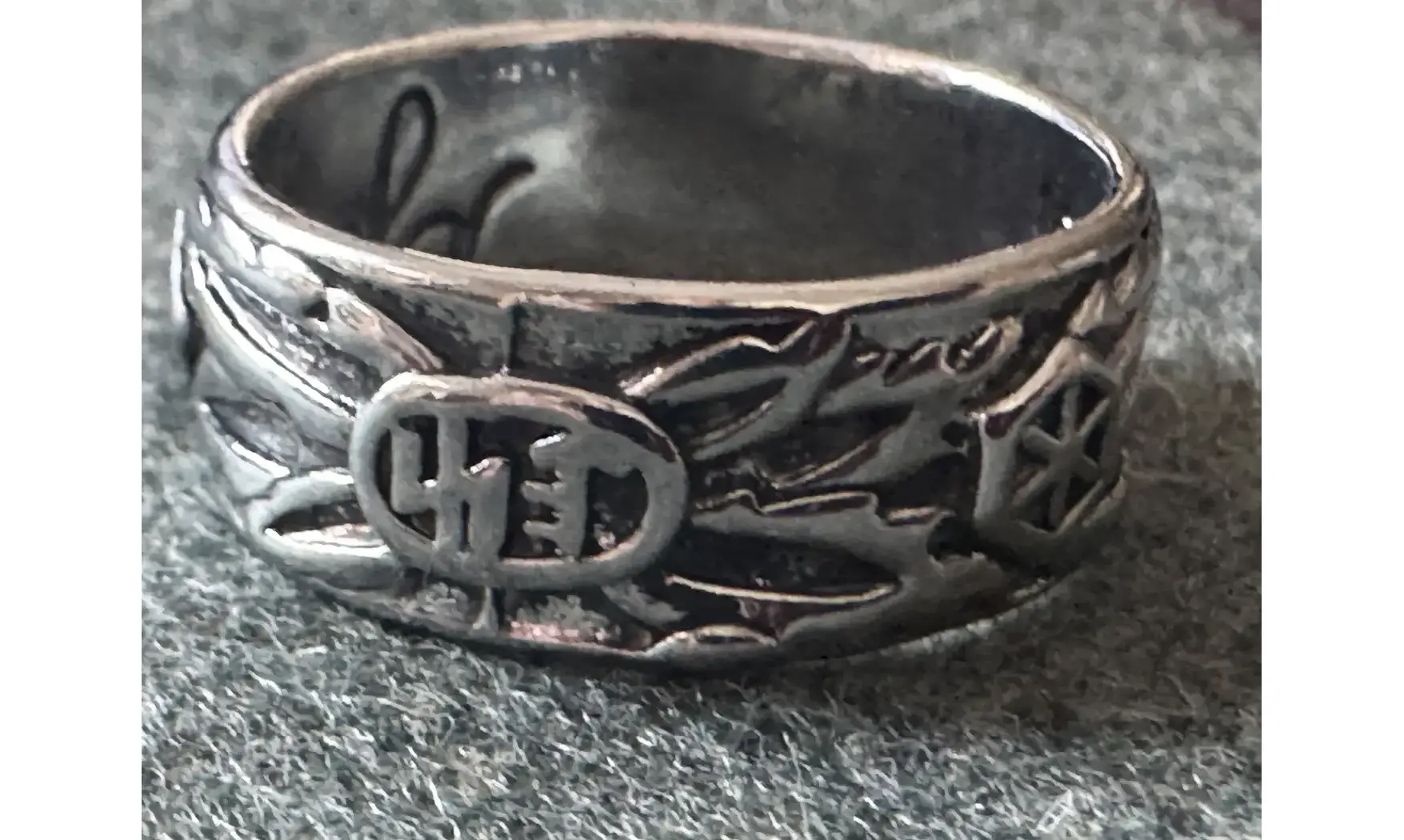 Ring Totenkopf silver 9.5 mm V2