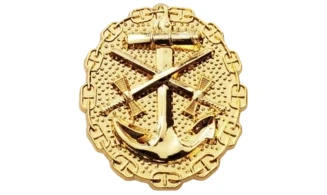 Reichmarine gold wounded Badge