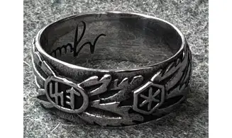 Anillo Totenkopf plata 9.5 mm