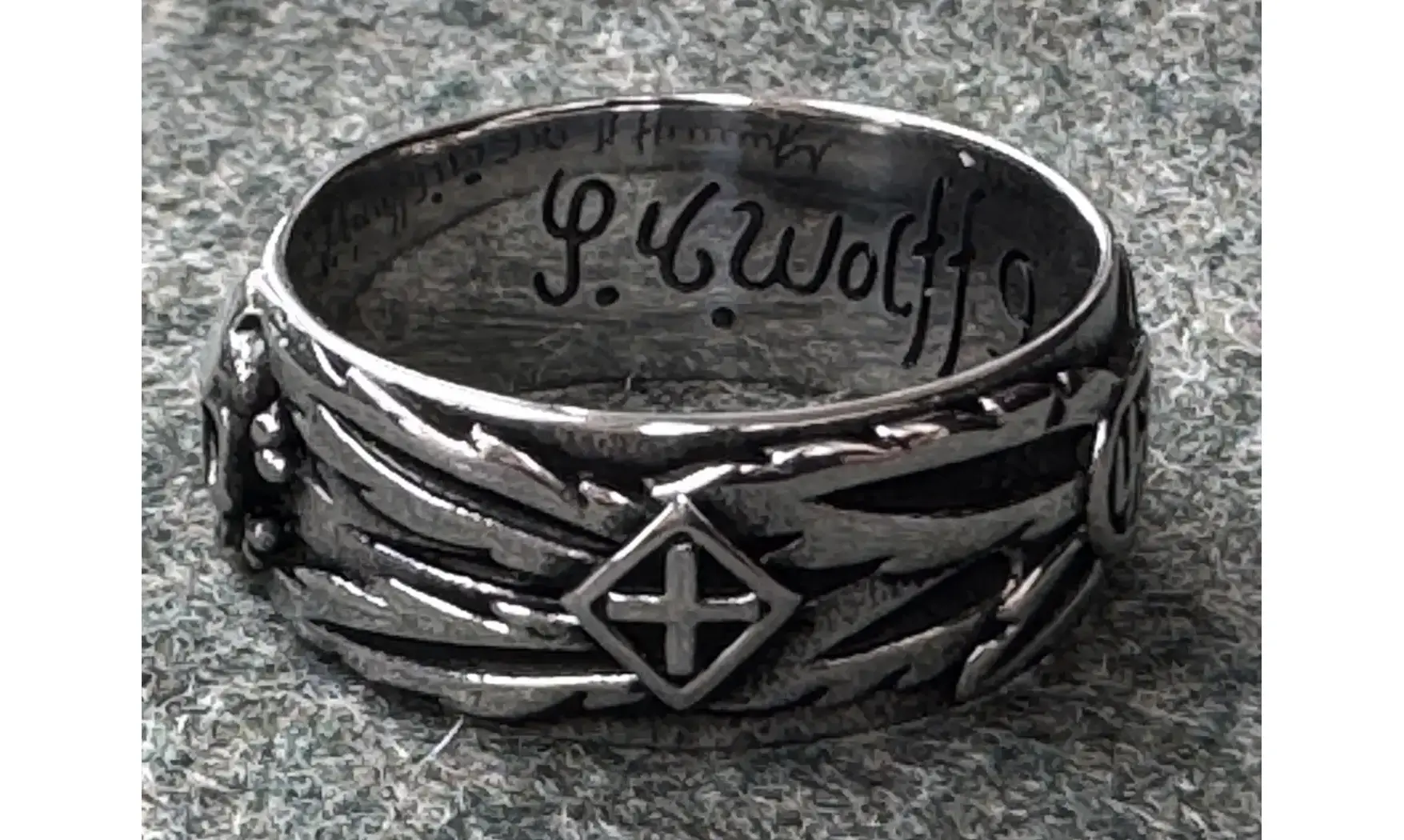 Anillo Totenkopf plata 9.5 mm