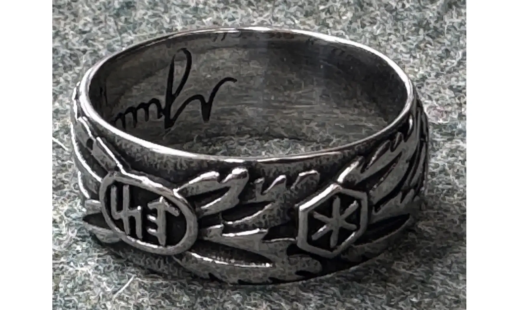 Anillo Totenkopf plata 9.5 mm