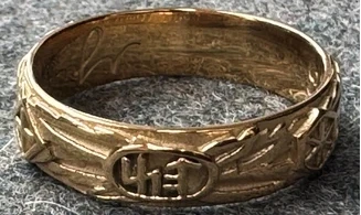 Ring Totenkopf gold 6.5 mm