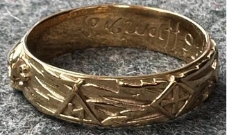 Ring Totenkopf gold 6.5 mm