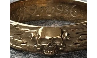 Ring Totenkopf gold 6.5 mm