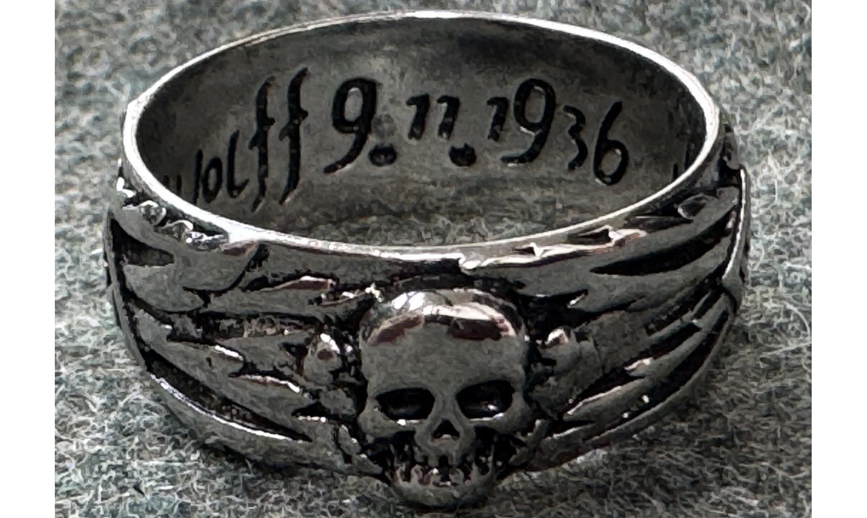 Bague Totenkopf argent 9.5 mm