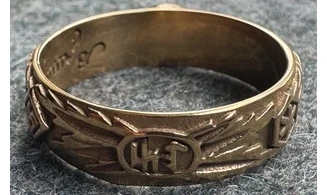 Ring Totenkopf gold 6.5 mm