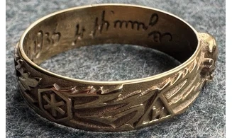 Ring Totenkopf gold 6.5 mm