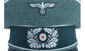 WH Officer Crusher Cap, Wool feldgrau
