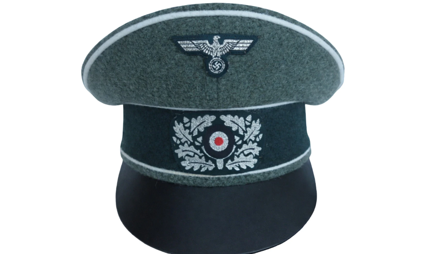 WH Officer Crusher Cap, Wool feldgrau