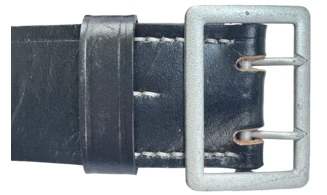 WH/LW Officer Belt - Black Leather