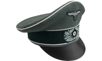 WH Officer Crusher Cap, Doeskin feldgrau