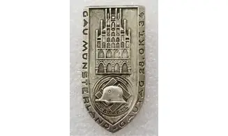 Insignia Gau Münsterland plata vieja