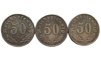SS 50 ReichsPfennig 1938 coin