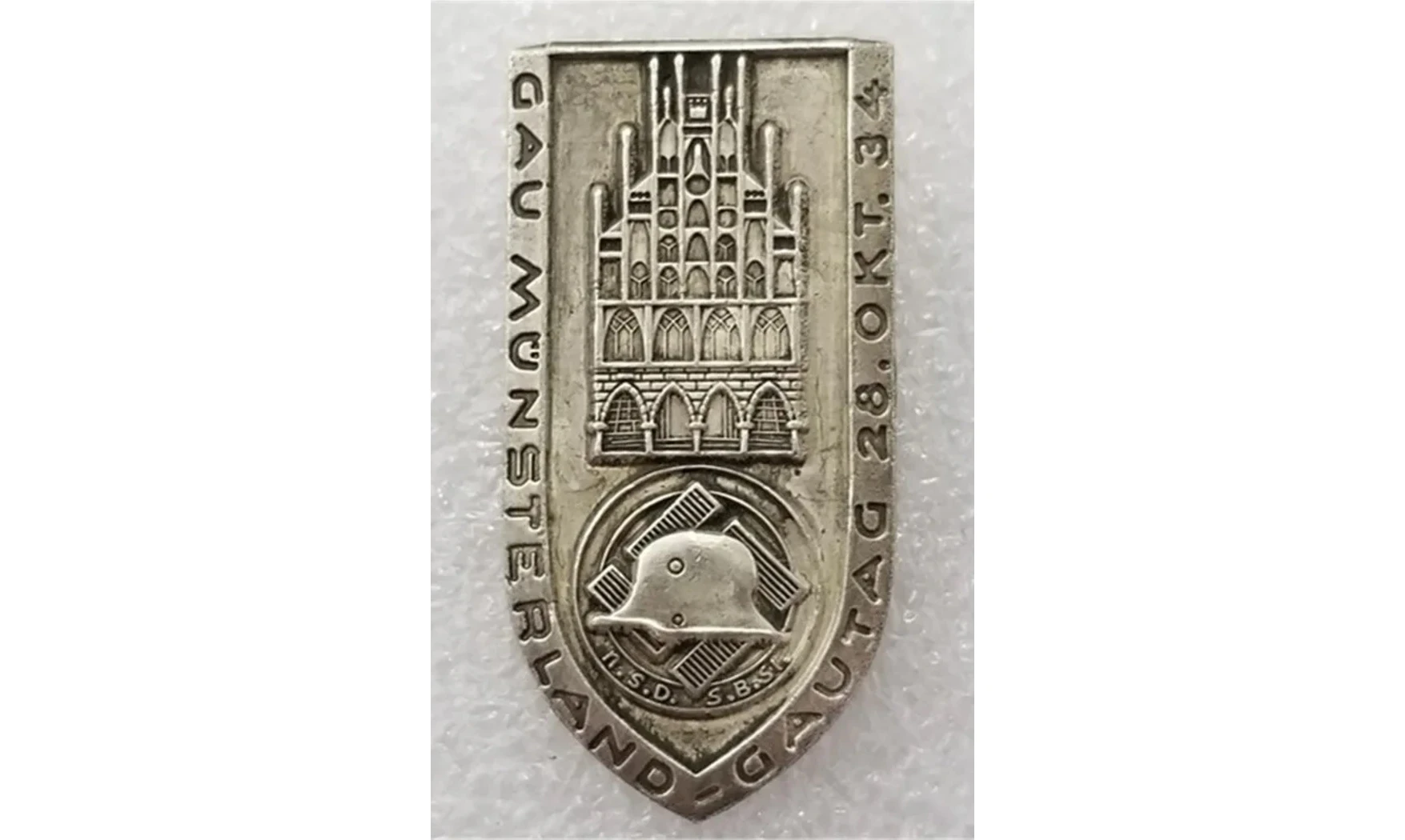 Insignia Gau Münsterland plata vieja