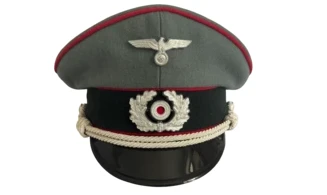 WH Artillery Officer Visor Cap Doeskin