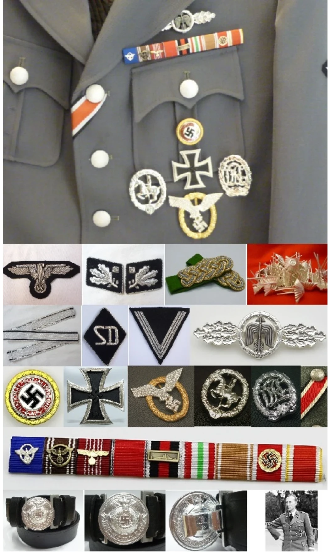 Uniforme HEYDRICH SD et RSHA