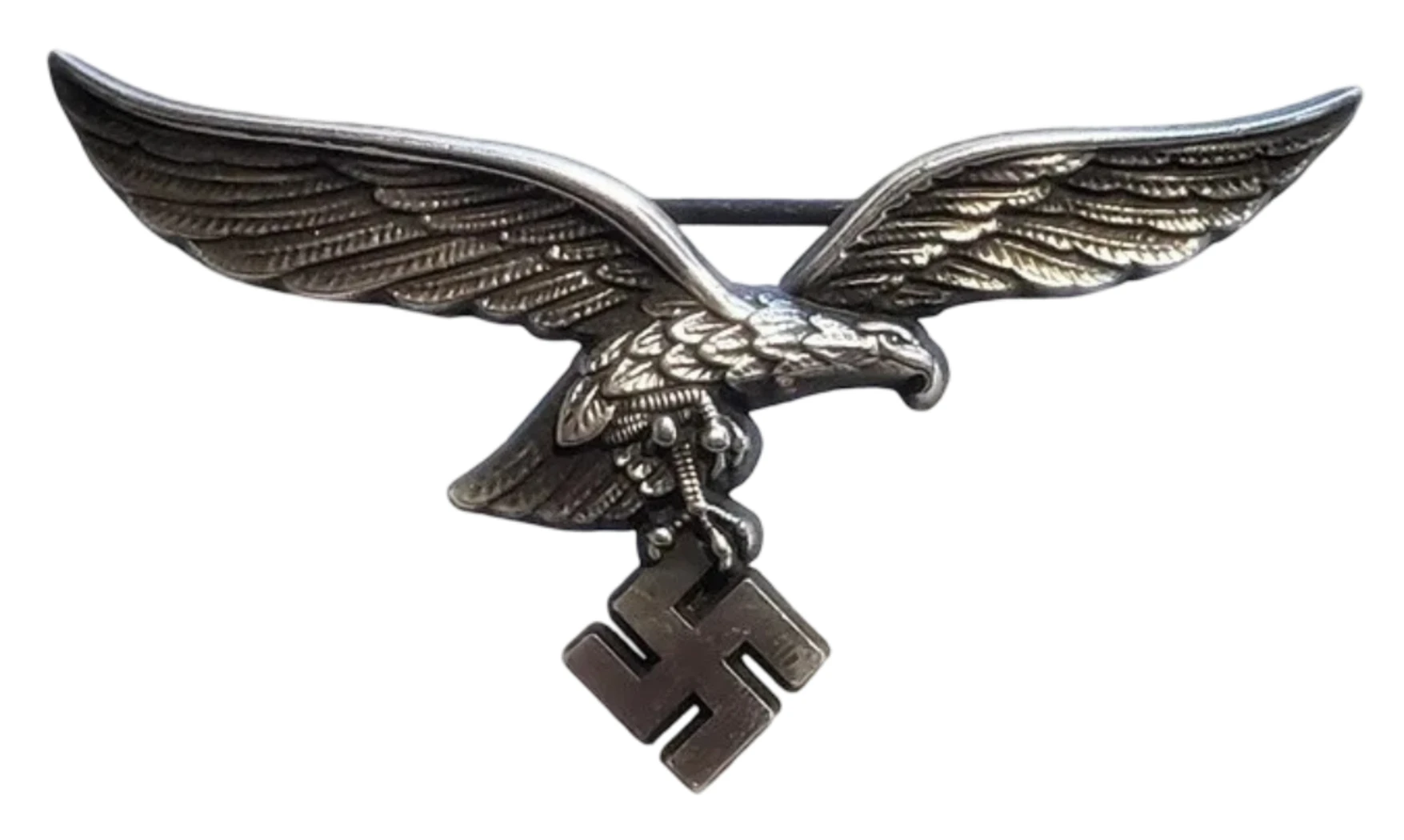 Águila LW metal plateado envejecido