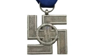 Medalla 12 años Servicio SS Plata Vieja