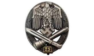 Silver 25 General Assault badge (OD)