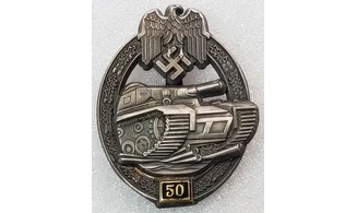 Insigne Assaut Panzer 50 Argent (VA)