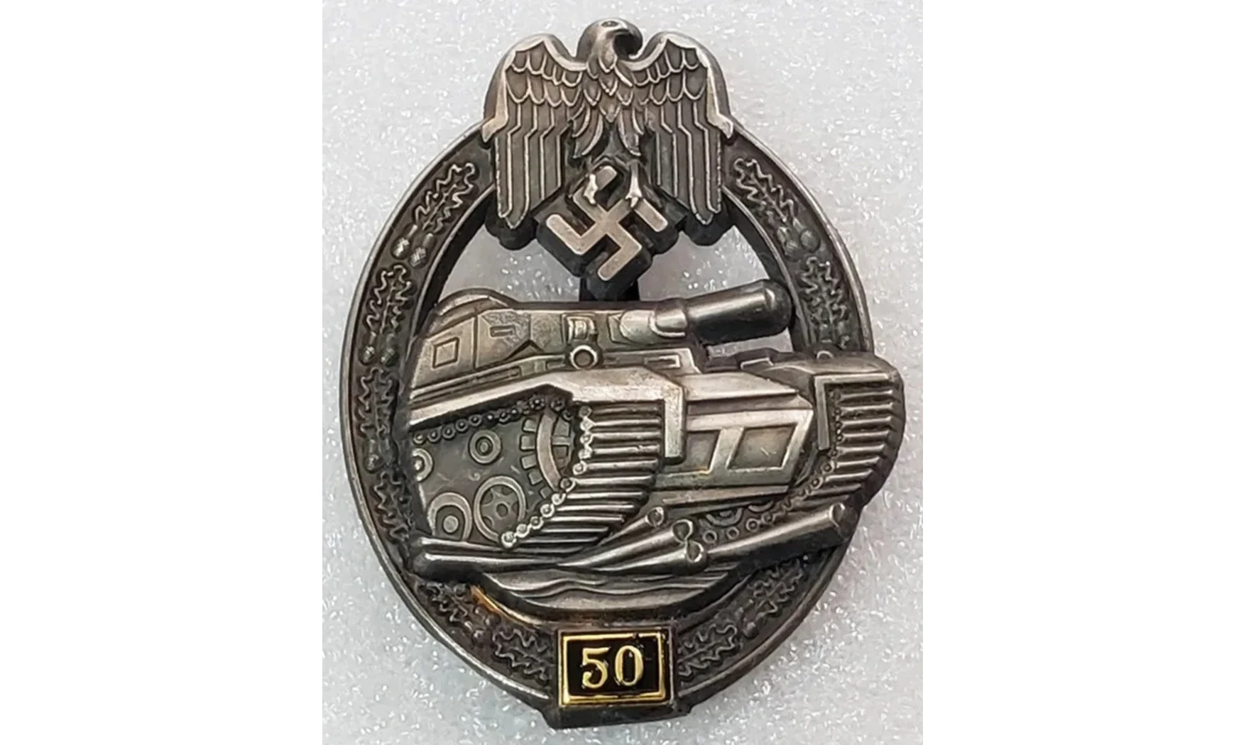 Insigne Assaut Panzer 50 Argent (VA)