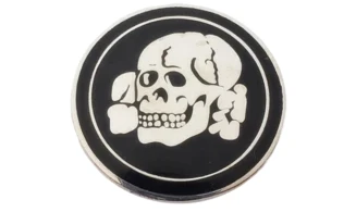 SS Skull badge, enamelled