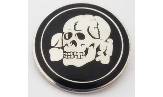 SS Skull badge, enamelled