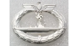 KM Uboat badge, Silver