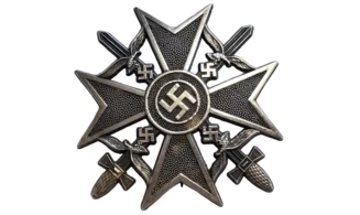Croix d'espagne avec Glaives Argent (VA)
