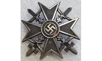 Silver Spanish Cross Swords badge (OS)