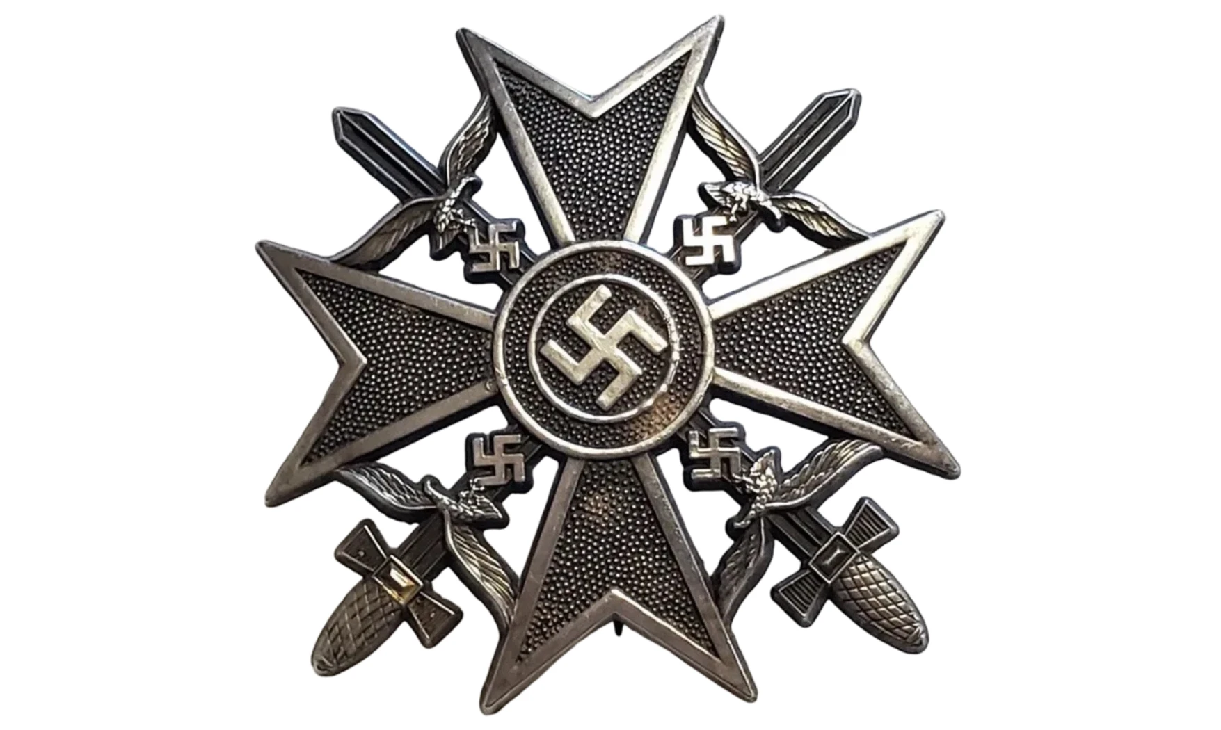 Silver Spanish Cross Swords badge (OS)