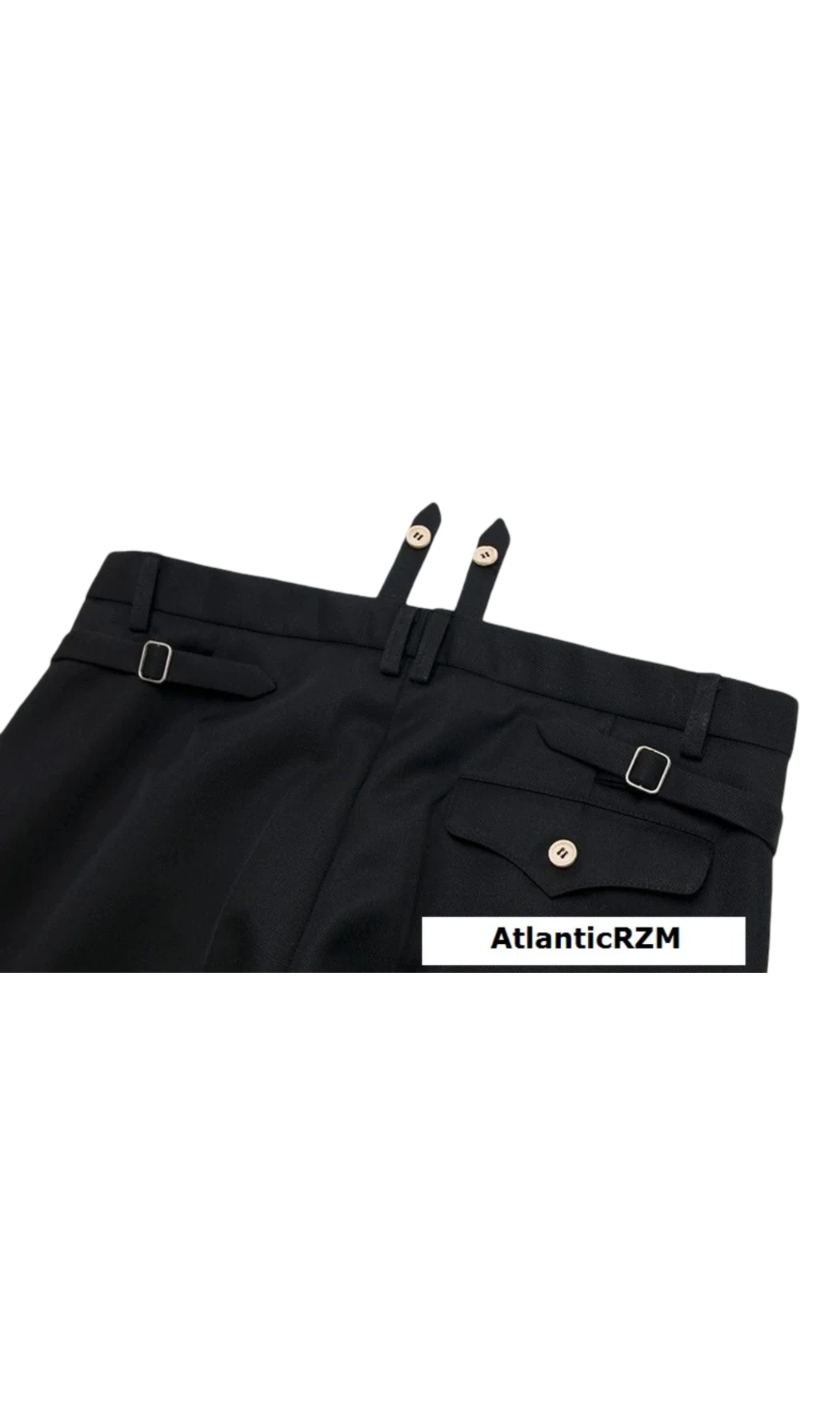 Pantalon droit Off/Gen ASS Trikot Noir