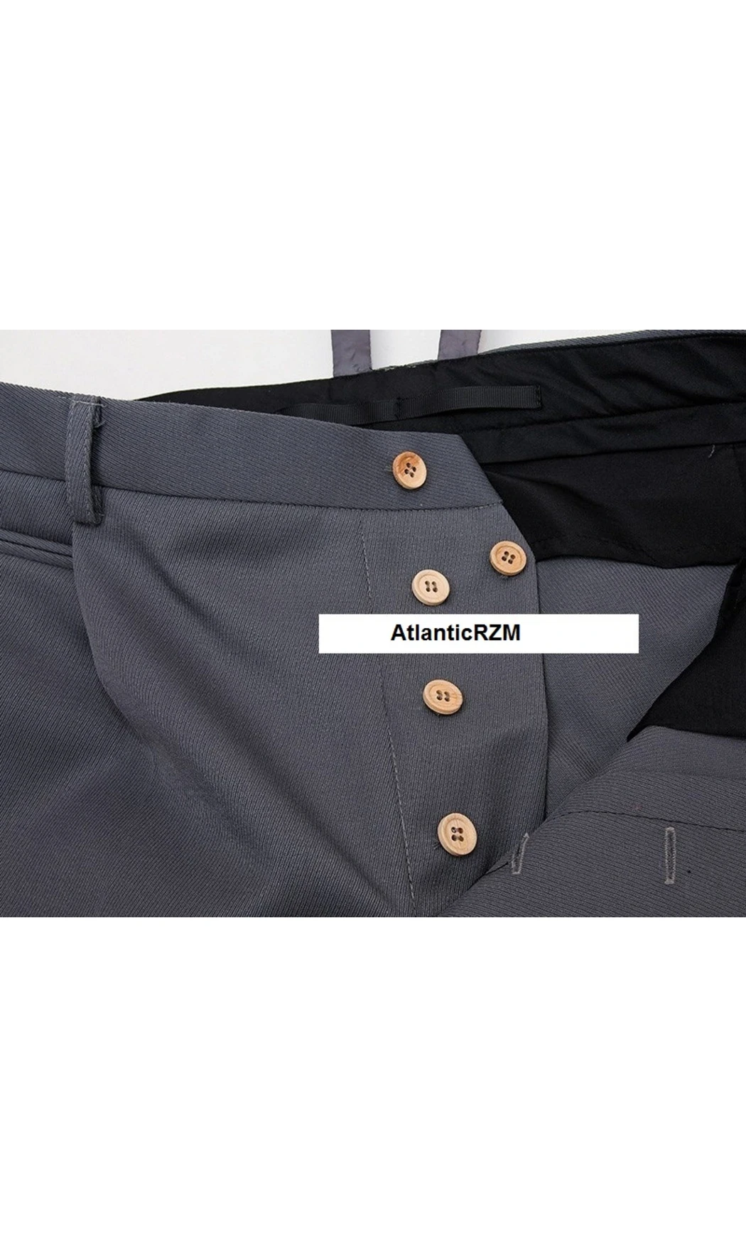 Pantalon droit Off WH Trikot Steingrau