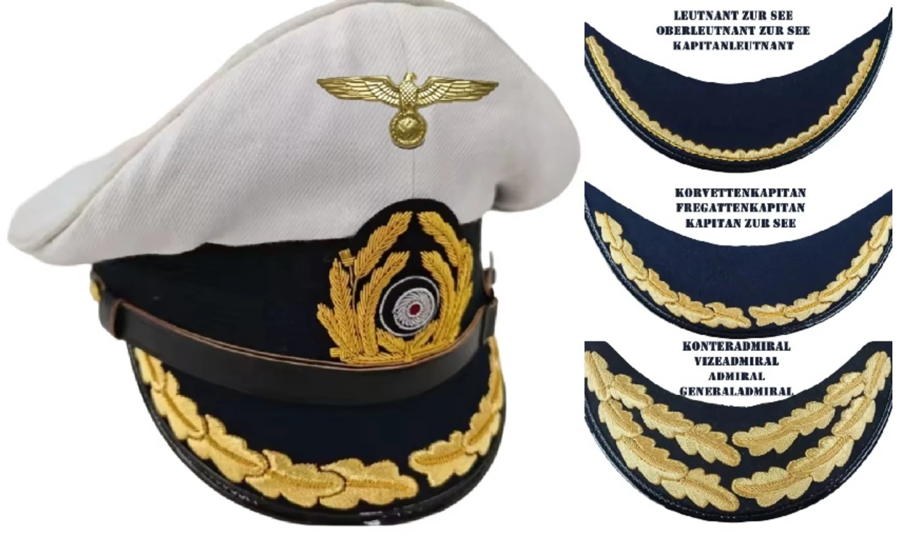 Gorra Oficial/Almirante KM Blanco