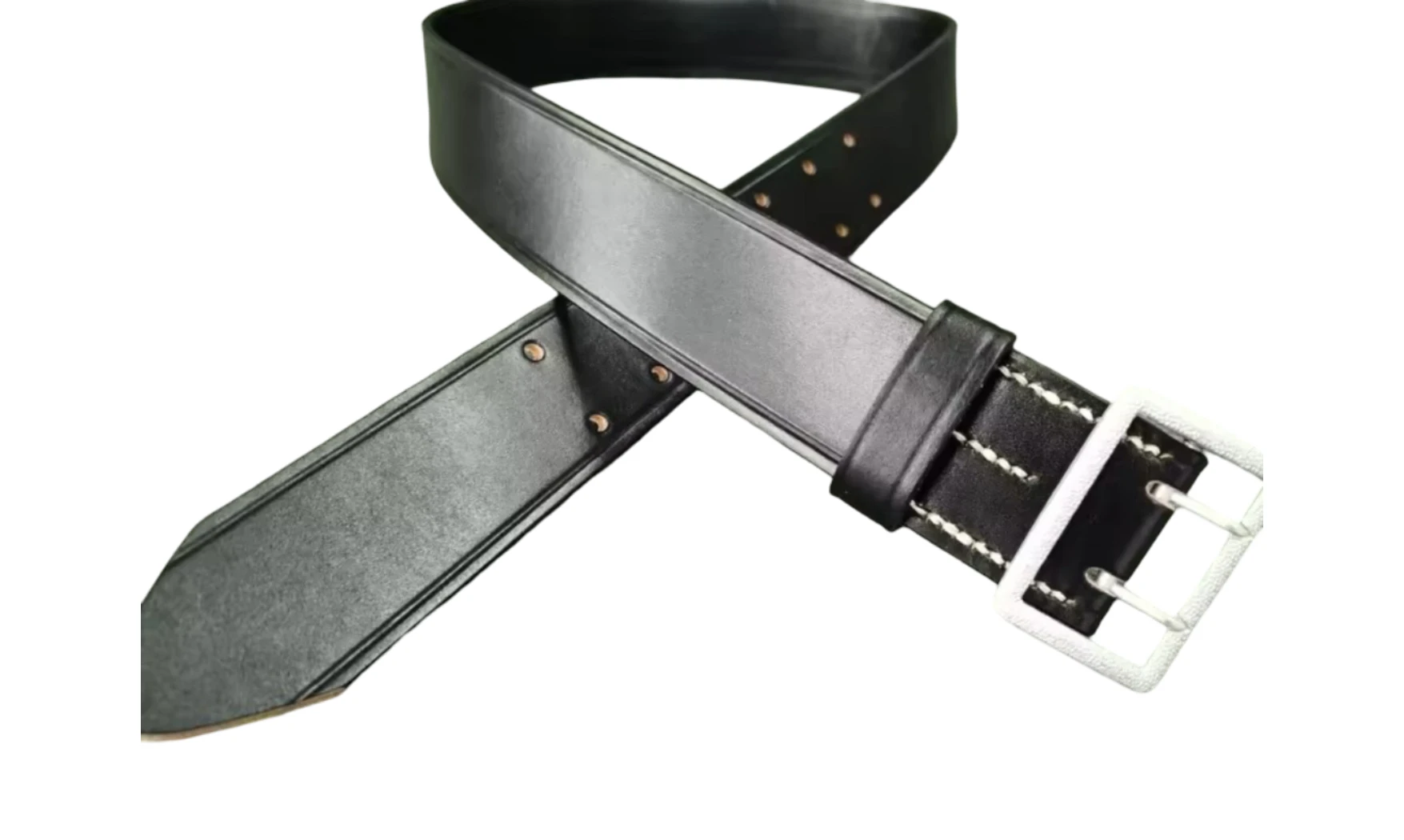 Ceinturon Officier WH/LW - Cuir Noir