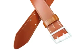 WH/LW Officer Belt - Brown Leather