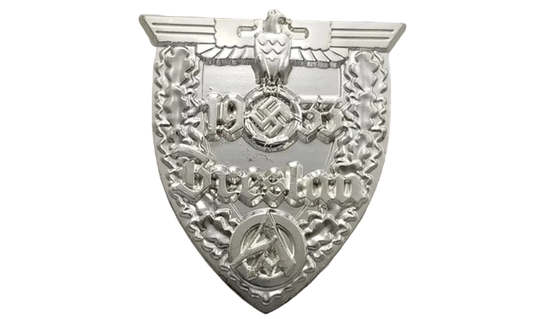 SA Breslau 1933 silver badge