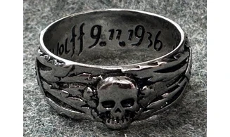 Ring Totenkopf silver 9 mm AE