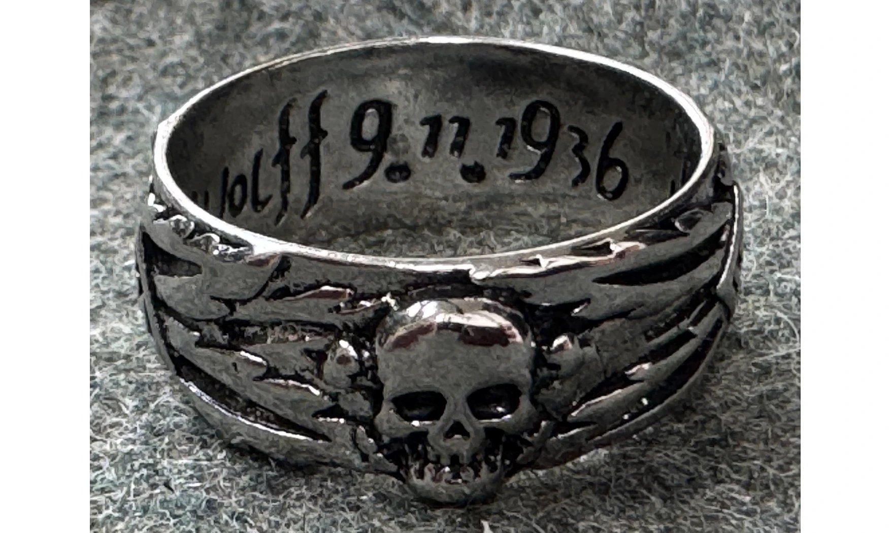 Ring Totenkopf silver 9 mm AE