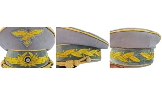 Schirmmütze H. Goering Tricotine Bleue