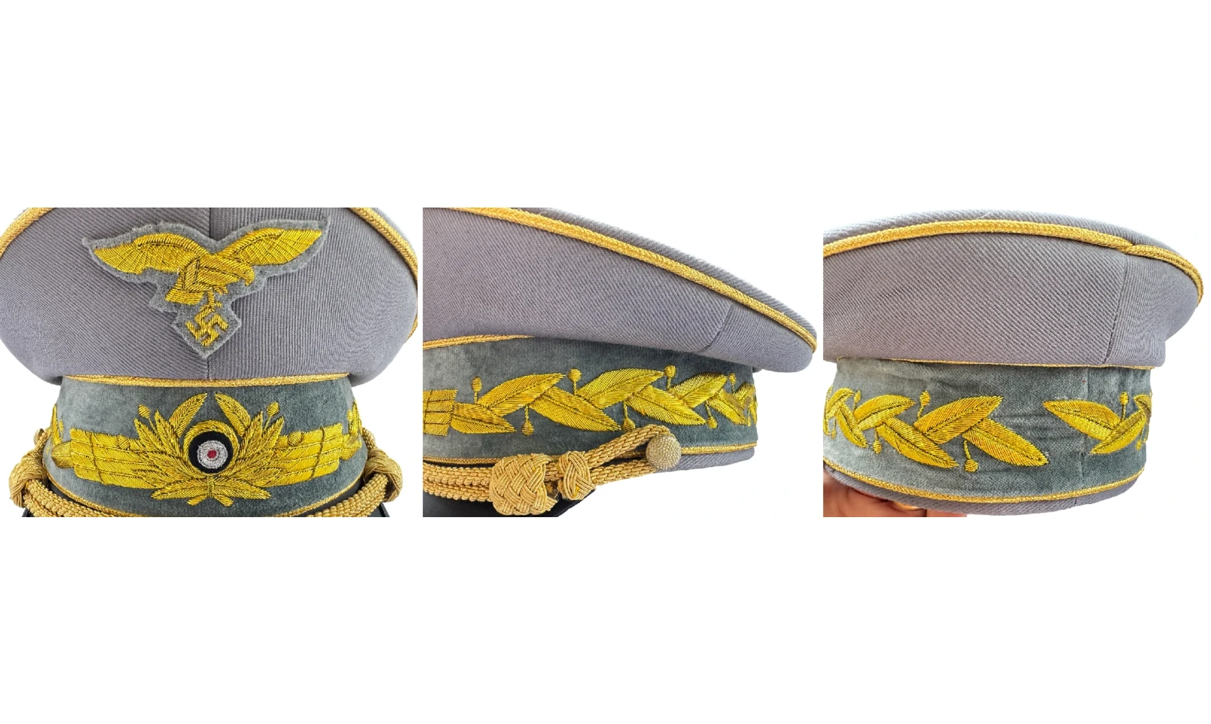 Schirmmütze H. Goering Tricotine Bleue