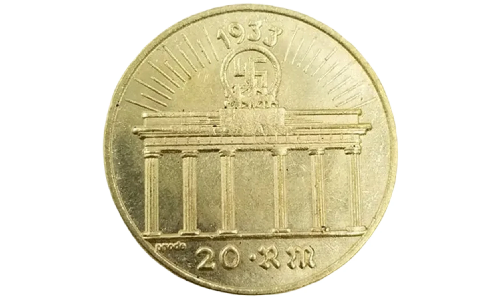 Pièce 20 RM or 1933 ''Adolf Hitler''