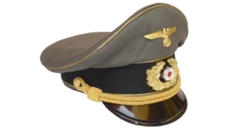 WH General Visor Cap Tricotine feldgrau