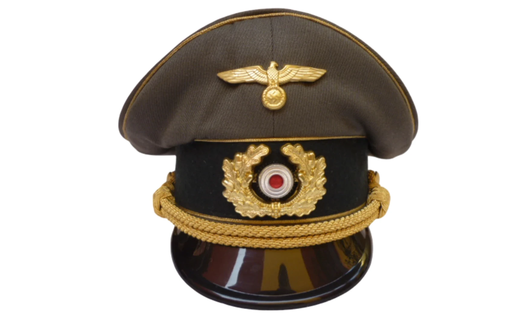 WH General Visor Cap Tricotine feldgrau