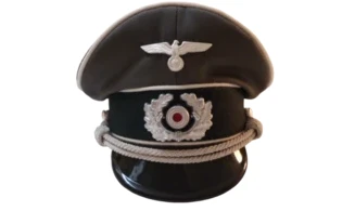 WH Officer Visor Cap Tricotine feldgrau
