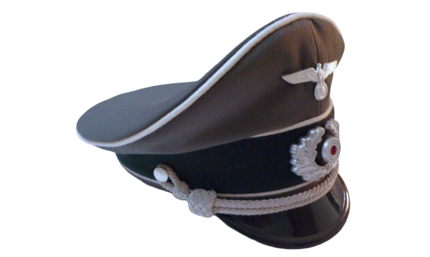 WH Officer Visor Cap Tricotine feldgrau