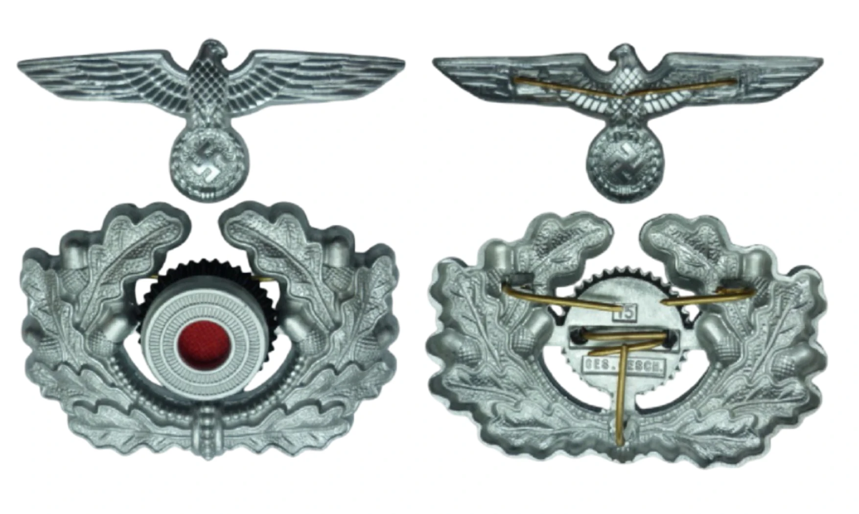 WH Officer Visor Cap Tricotine feldgrau